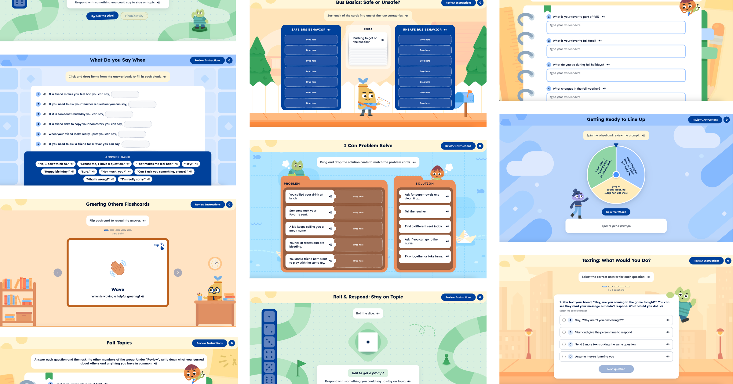Activity before and after final art — layouts first, art later